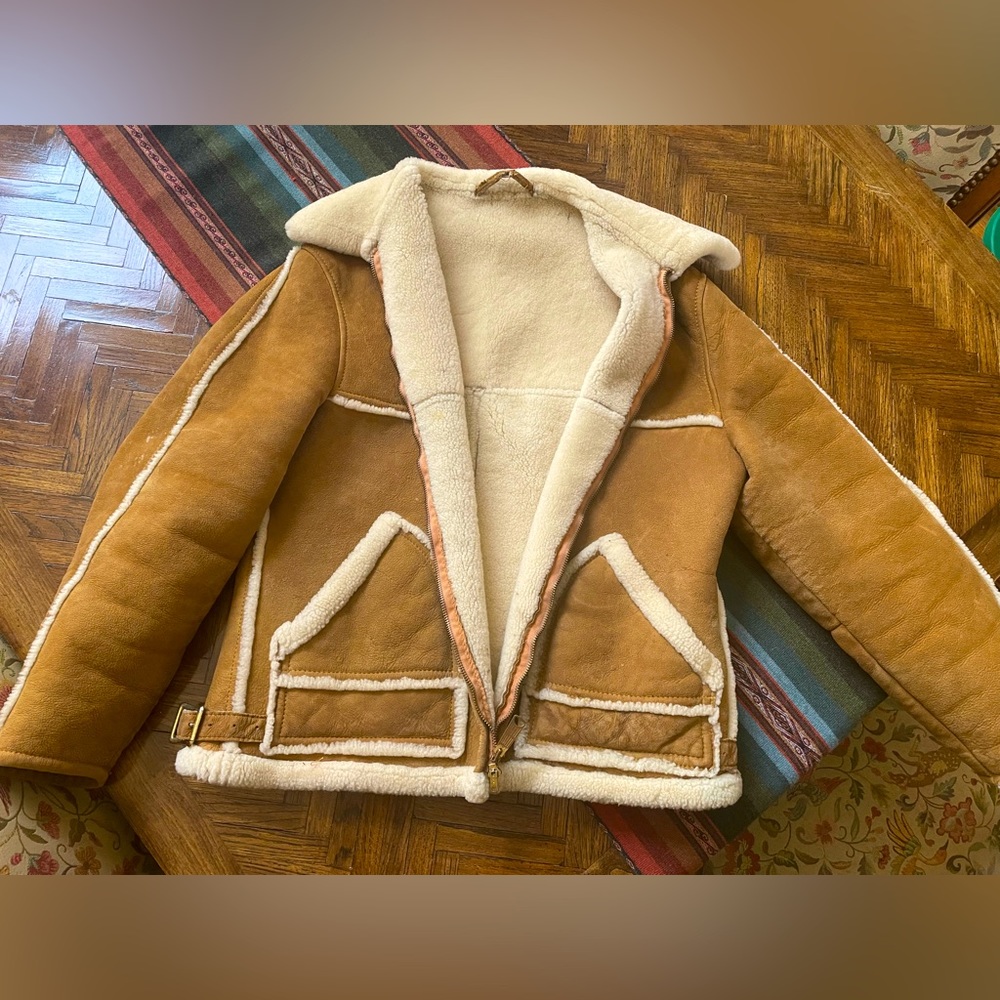 Vintage sheepskin jacket Matterhorn Napa M’s 42 suede shearling Sherpa bomber